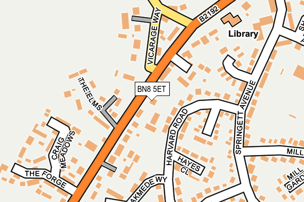 BN8 5ET map - OS OpenMap – Local (Ordnance Survey)