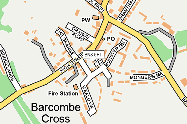 BN8 5FT map - OS OpenMap – Local (Ordnance Survey)