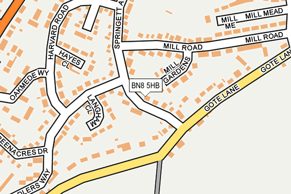 BN8 5HB map - OS OpenMap – Local (Ordnance Survey)
