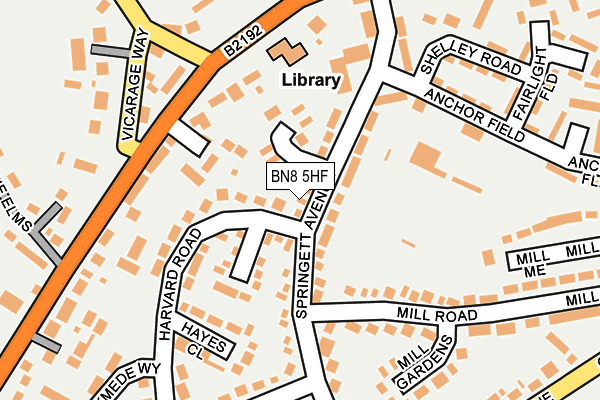 BN8 5HF map - OS OpenMap – Local (Ordnance Survey)