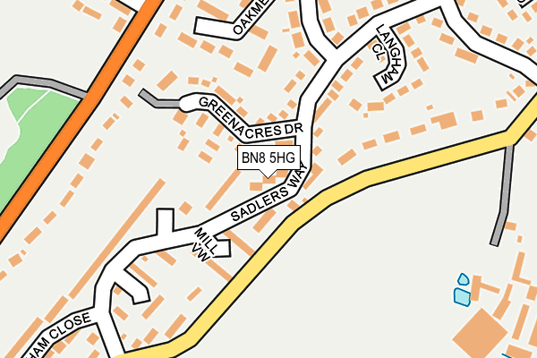 BN8 5HG map - OS OpenMap – Local (Ordnance Survey)