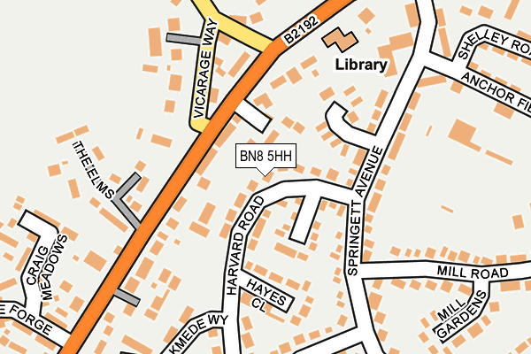 BN8 5HH map - OS OpenMap – Local (Ordnance Survey)