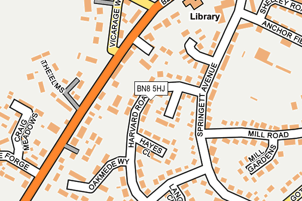 BN8 5HJ map - OS OpenMap – Local (Ordnance Survey)