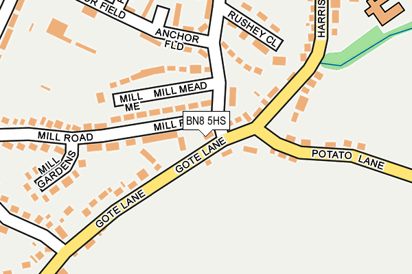 BN8 5HS map - OS OpenMap – Local (Ordnance Survey)