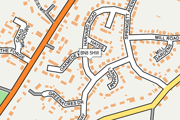 BN8 5HW map - OS OpenMap – Local (Ordnance Survey)