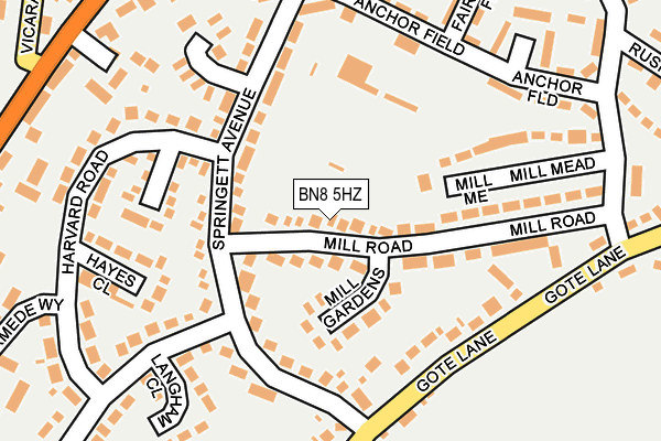 BN8 5HZ map - OS OpenMap – Local (Ordnance Survey)