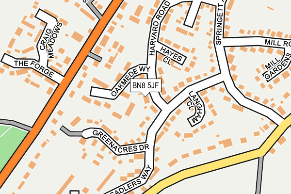 BN8 5JF map - OS OpenMap – Local (Ordnance Survey)