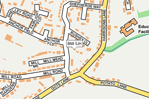 BN8 5JH map - OS OpenMap – Local (Ordnance Survey)