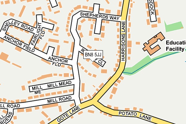 BN8 5JJ map - OS OpenMap – Local (Ordnance Survey)