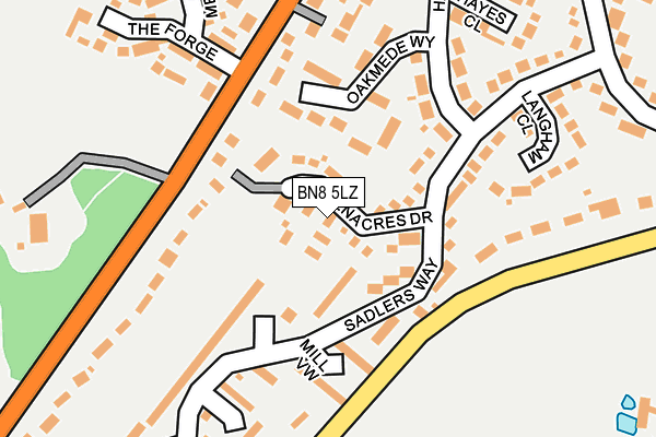BN8 5LZ map - OS OpenMap – Local (Ordnance Survey)