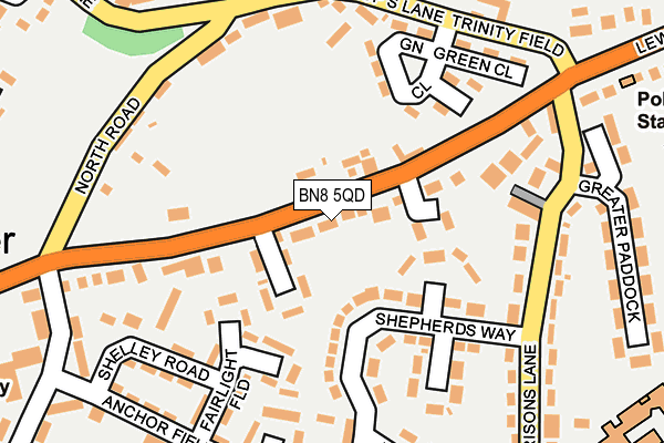 BN8 5QD map - OS OpenMap – Local (Ordnance Survey)