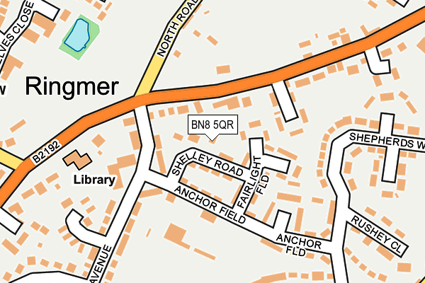 BN8 5QR map - OS OpenMap – Local (Ordnance Survey)