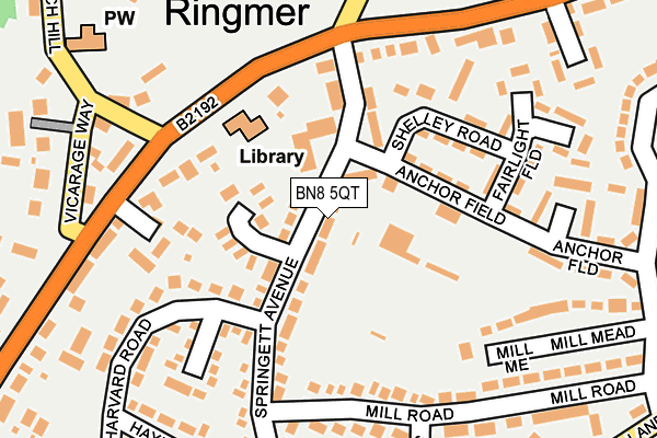 BN8 5QT map - OS OpenMap – Local (Ordnance Survey)