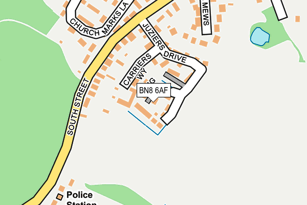BN8 6AF map - OS OpenMap – Local (Ordnance Survey)