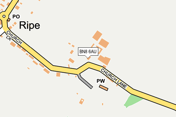 BN8 6AU map - OS OpenMap – Local (Ordnance Survey)
