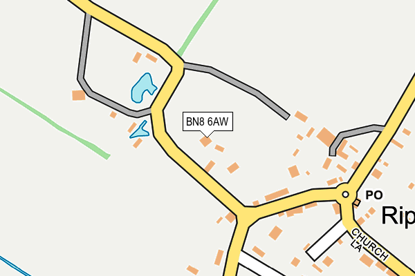BN8 6AW map - OS OpenMap – Local (Ordnance Survey)