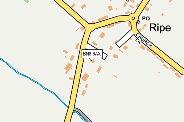 BN8 6AX map - OS OpenMap – Local (Ordnance Survey)