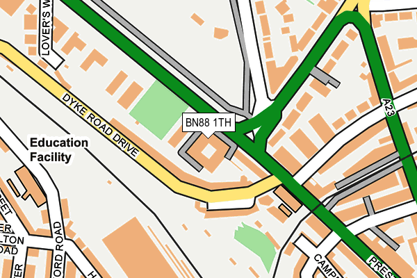 BN88 1TH map - OS OpenMap – Local (Ordnance Survey)