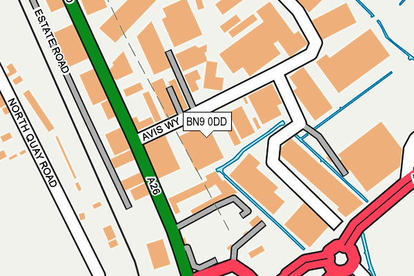 BN9 0DD map - OS OpenMap – Local (Ordnance Survey)