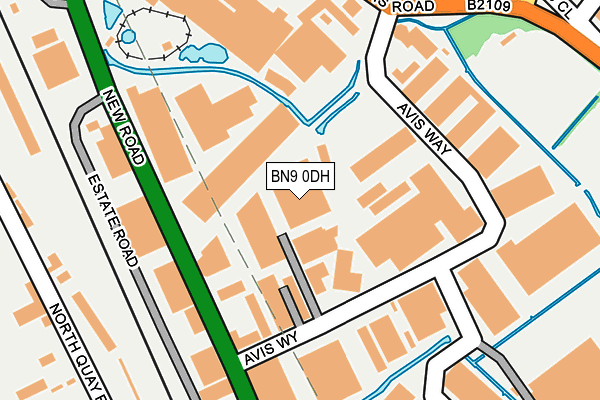 BN9 0DH map - OS OpenMap – Local (Ordnance Survey)
