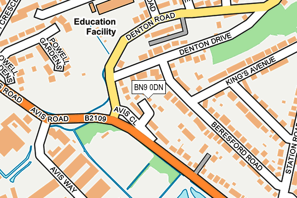BN9 0DN map - OS OpenMap – Local (Ordnance Survey)