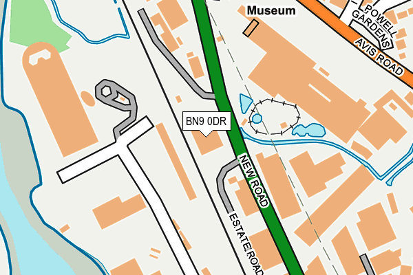 BN9 0DR map - OS OpenMap – Local (Ordnance Survey)