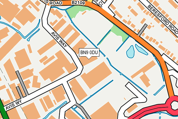 BN9 0DU map - OS OpenMap – Local (Ordnance Survey)