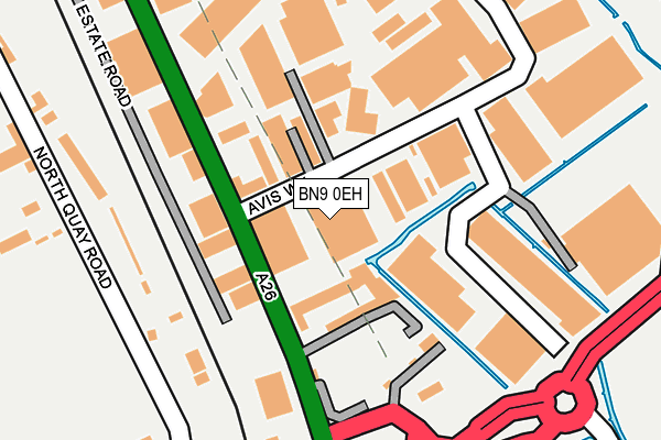 BN9 0EH map - OS OpenMap – Local (Ordnance Survey)