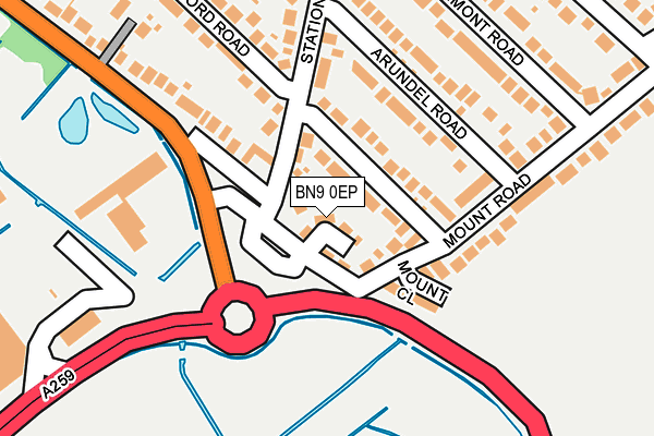 BN9 0EP map - OS OpenMap – Local (Ordnance Survey)
