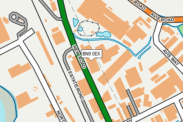 BN9 0EX map - OS OpenMap – Local (Ordnance Survey)