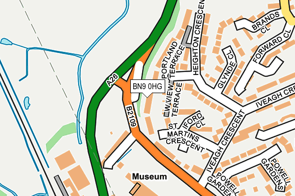 BN9 0HG map - OS OpenMap – Local (Ordnance Survey)
