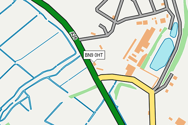 BN9 0HT map - OS OpenMap – Local (Ordnance Survey)