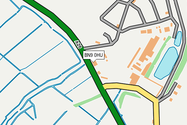 BN9 0HU map - OS OpenMap – Local (Ordnance Survey)
