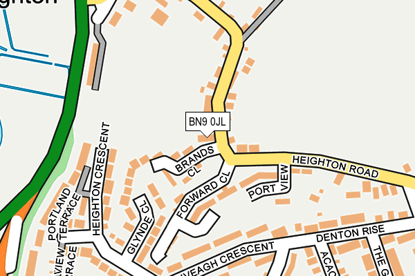 BN9 0JL map - OS OpenMap – Local (Ordnance Survey)