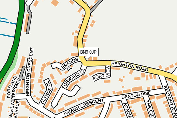 BN9 0JP map - OS OpenMap – Local (Ordnance Survey)