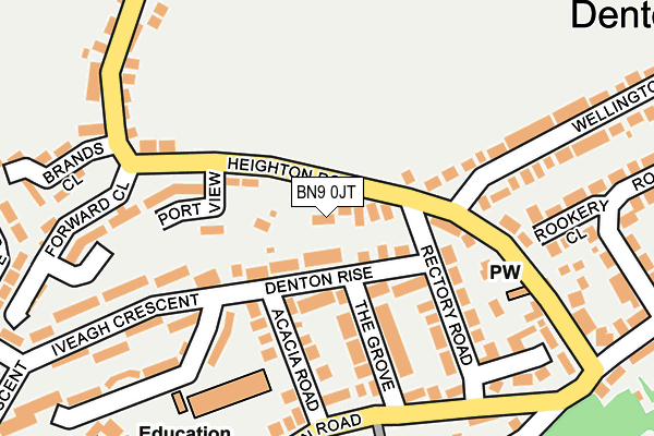 BN9 0JT map - OS OpenMap – Local (Ordnance Survey)