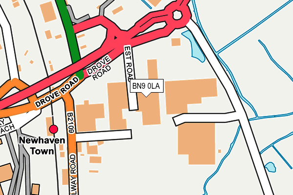BN9 0LA map - OS OpenMap – Local (Ordnance Survey)