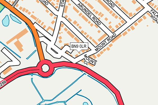BN9 0LR map - OS OpenMap – Local (Ordnance Survey)