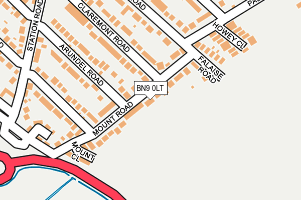 BN9 0LT map - OS OpenMap – Local (Ordnance Survey)