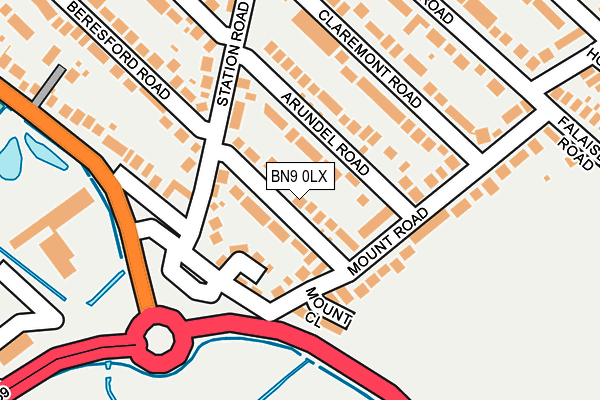 BN9 0LX map - OS OpenMap – Local (Ordnance Survey)