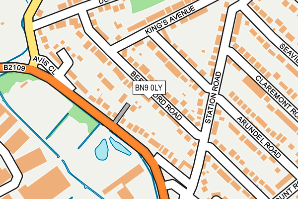 BN9 0LY map - OS OpenMap – Local (Ordnance Survey)