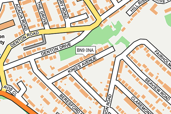 BN9 0NA map - OS OpenMap – Local (Ordnance Survey)