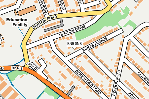 BN9 0NB map - OS OpenMap – Local (Ordnance Survey)