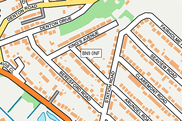 BN9 0NF map - OS OpenMap – Local (Ordnance Survey)