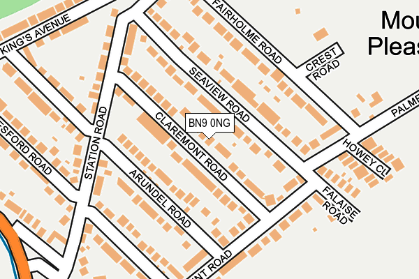 BN9 0NG map - OS OpenMap – Local (Ordnance Survey)