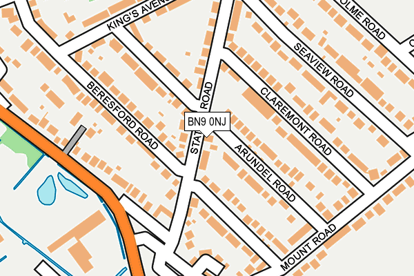 BN9 0NJ map - OS OpenMap – Local (Ordnance Survey)