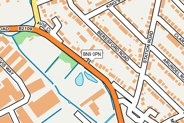 BN9 0PN map - OS OpenMap – Local (Ordnance Survey)