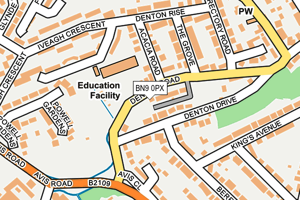 BN9 0PX map - OS OpenMap – Local (Ordnance Survey)