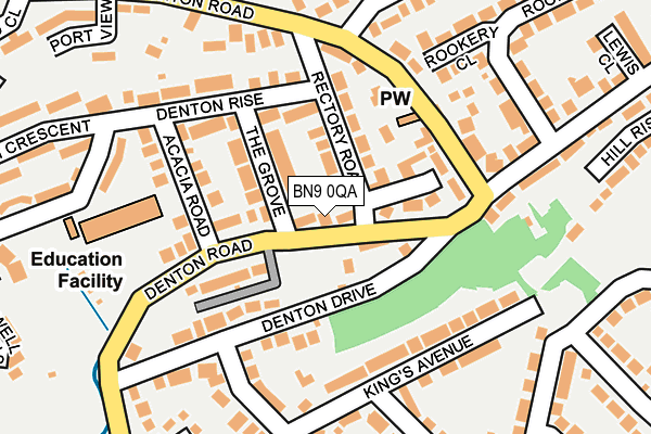 BN9 0QA map - OS OpenMap – Local (Ordnance Survey)