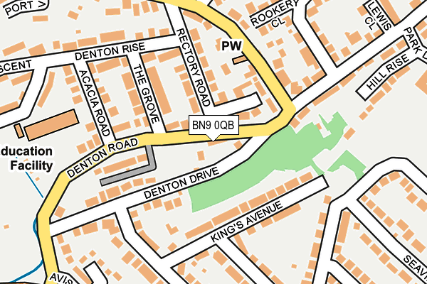 BN9 0QB map - OS OpenMap – Local (Ordnance Survey)